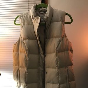 J. Jill Cream Hip Length Down Vest
